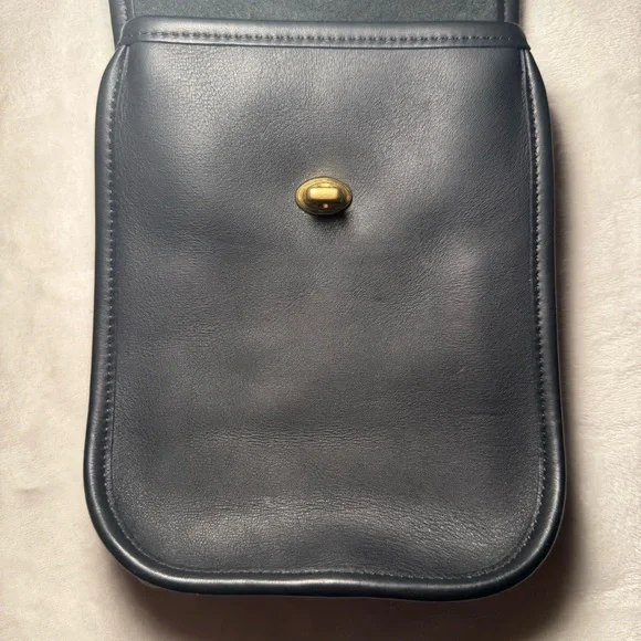 VTG Coach Navy Blue Sidepack Crossbody Shoulder Bag - Picture 10 of 15